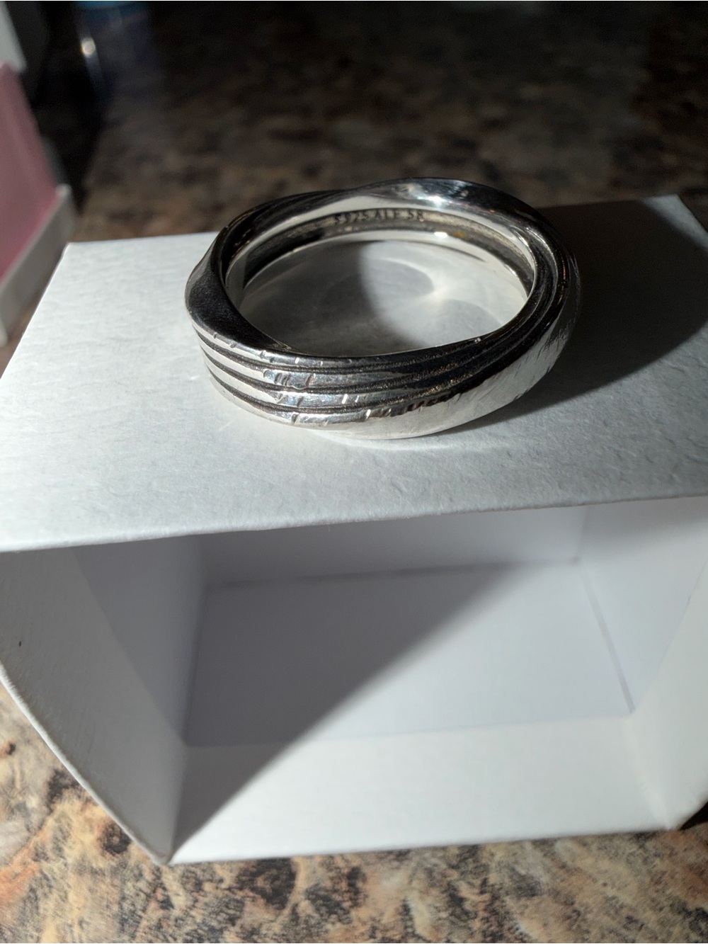 Pandora Twisted Single Stackable Ring - Picture 11 of 15